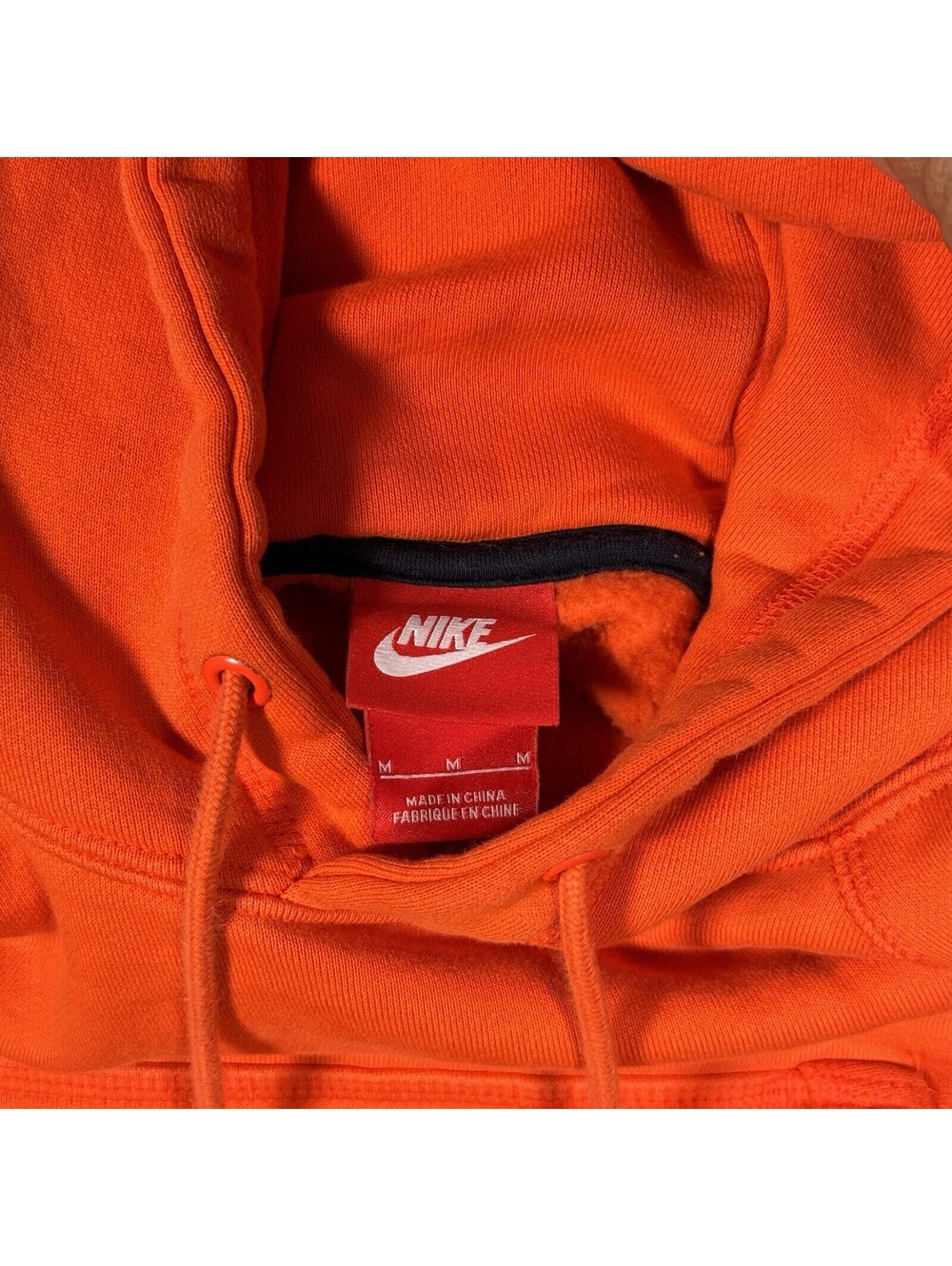 Nike Medium Center Swoosh Orange Hoodie Re Tag Sweatshirt Pullover Y2K - Picture 6 of 7